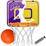 Mini aro de Baloncesto para Niños 30 x 24 cm Mini Tablero, Mini aro y Pelota, Aro de Baloncesto Interior para Niños Pequeños