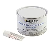 MAURER 14075040 Masilla para Marmol/Piedra 500 ml. Color Blanca, Multicolor