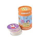 ambarscience- Memo Games Animals - 40-аас дээш насны хүүхдэд зориулсан 3 ширхэг англи хэл дээрх хосуудыг олох, үг сурах ой тогтоолт олгох боловсролын тоглоом. (Ambar Passion SA 6162800030020)