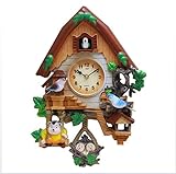 Reloj De Cuco - Reloj Vintage De Madera De La Casa del Árbol De Cuco para Sala De Estar, Dormitorio Infantil, Decoración De Oficina,A