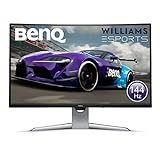 BenQ EX3203R - Monitor Curvo Gaming de 31.5' (QHD 2K, 144 Hz, HDR, FreeSync 2, Sensor B.I, HDMI, Display Port, USB-C) Color Negro y Gris