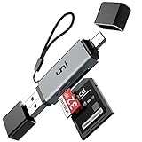 uni Lector de Tarjetas USB C SD/Micro SD, Adaptador SD USB 3.0 Tipo C, Compatible con SD/Micro SD/SDHC/SDXC/MMC, Compatible con MacBook Pro, iPad Pro 2020/2018, Galaxy S20, Huawei P40 Pro y más