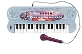Lexibook Teclado electrónico Frozen 2 Elsa Anna Olaf, piano de 32 teclas, Micrófono para cantar, 22 canciones de demostración, operado con batería, Azul/Púrpura, K703FZ