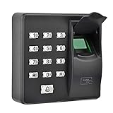 Control de acceso a puerta de seguridad, lector de tarjetas inteligentes DC12V RFID Control de acceso a la puerta con huella digital resistente al agua Cerradura electrónica/Sensor de puerta(ID)