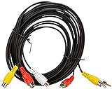 Valueline VLVP24305B50 - Cable de audio y video (3 x RCA, 3 x RCA, Macho/Hembra, Negro, Cloruro de polivinilo (PVC), Bolsa de plástico)
