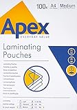Fellowes Apex - Pack de 100 fundas de plastificar, formato A4, 125 micras, brillo