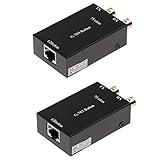 H HILABEE 2x BNC Coaxial a Adaptador de Convertidor Ethernet RJ45