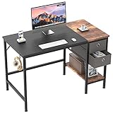 HOMIDEC skrivebord, computerbord med skuffe Kontorbord til studerende og arbejdere, moderne skriveborde til soveværelse, hjem, kontor (100x50x75cm)