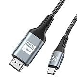 Cable USB C a HDMI 4K 1.5Metros, UHD Cable Trenat Tipus ca HDMI [compatible amb Thunderbolt 3]per a MacBook Pro/Air,iPad Pro 2020, iMac,XPS 15/13,Samsung Galaxy S23/S22/S21/S20, Surface Book