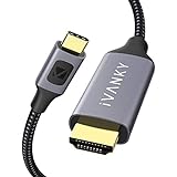 iVANKY Cable USB C a HDMI 4K@60Hz,Cable USB Tipo C a HDMI para iPad Pro 2020, MacBook Pro 2020,MacBook Air 2020, Samsung S20/Note10, Huawei P40/Mate40, Microsoft Surface Book 2,DELL XPS 15/13-2M
