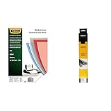 Fellowes Clear PVC Binding Covers, ຮູບແບບ A4, 180 Micron, Pack of 100 + 6004301-25 Metal Binding Spirals, 5:1 Pitch, 59 Holes, 16mm, Black