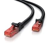 CSL - 3m Cable de Red Gigabit Ethernet LAN Cat.6 RJ45-1000Mbit s - Cable de conexión a Red - UTP - Compatible con Cat.5 Cat.5e Cat.7 - Conmutador Router módem Punto de Acceso -Negro