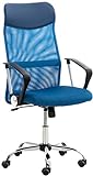 CLP Washington Office Chair منجد في كرسي الكمبيوتر المريح والصافي I وعلى عجلات I Modern Desk Chair I Color:، Color: Blue