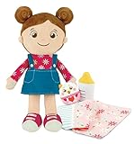 Clementoni - Olivia, My Soft Doll Tela 100% Lavable, muñeca niña con Accesorios, Juego de Primera Infancia 1 año (versión en Italiano), Multicolor, 17737