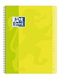 Oxford 100102669 - Agenda directorio con espiral, 17 x 22 cm, 100 páginas, cuadrícula pequeña de 5 x 5 mm, colores surtidos