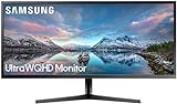Samsung S34J552 - Monitor de 34' UltraWide QHD (3440x1440, 4 ms, 75 Hz, FreeSync, LED, VA, 21:9, 3000:1, 300 cd/m², 178°, HDMI, PBP, PIP, Base en V) Negro