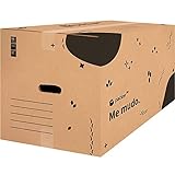 packer PRO Pack ya 20 Ultra Resistant Cardboard Box for Moving and Storage with Handles, 60x40x40cm