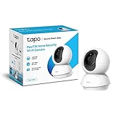 TP-Link TAPO C200 - Caméra IP WiFi 360° Caméra de surveillance FHD 1080p, Vision nocturne, Notifications en temps réel, Prise en charge de la carte SD, Détection de mouvement, Télécommande, Compatible avec Alexa