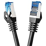 BIGtec - Cable Ethernet (10 m, RJ45), Color Negro