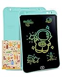 Genialba 10 Color LCD Writing Tablet, Electronic Drwing Board - Portable Erasable Drawing Board Graffiti Board (Blue)