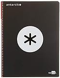 Liderpapel KD50 - Cuaderno espiral, A4, color negro