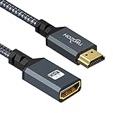Twozoh - Cable alargador HDMI, Cable HDMI Macho Hembra corto de alta velocidad 3D, 4K@60Hz, 1080P (50CM)