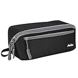 Procase The Great School Pencil Case, Pencil Case with 2 Comppartments for Boy Girl Boys Girls Girls Men Women -Black