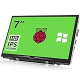 HAMTYSAN 7 Pulgadas Pantalla Monitor Portátil Externa 800x480 IPS Pequeño HDMI para Raspberry Pi 400/4/3/2/Zero/B/B+ Jetson Nano Win11/10/8/7 (No táctil)