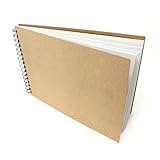 Artway Enviro - Worm Bound Pad - 100% Recycled Cartridge Paper - Chipboard Covers - 170 gsm - 35 Sheets - A4 Landscape