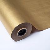 PAKOT Elegancka rolka papieru pakowego w złotym kolorze - duża rolka 70 CM X 100 M - do pakowania
