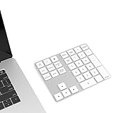 Cateck Teclado numérico Bluetooth con múltiples accesos directos Teclado numérico de 34 Teclas Teclado numérico Delgado inalámbrico portátil para iPad/Mac/Laptop/PC Compatible con el Sistema Windows
