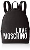 Love Moschino Canvas with logo, Mochilla para Mujer, Negro (Black), 15x10x15 centimeters (W x H x L)