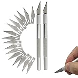 Joc de bisturí NIANOPKM, 2 x bisturí que inclou 12 fulles de recanvi per a manualitats, ganivet per tallar bricolatge, joc de bisturí tallador per a manualitats, art per tallar manualitats