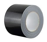 Gocableties - Cinta americana negra de 100 mm x 50 m - Cinta de tela resistente, ancha, adhesiva e impermeable - Para reparar, fijar, agrupar, reforzar y sellar - 1 rollo