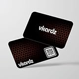Vkardz - 非接觸式 PVC 智能數字和 NFC 魔術名片 || NFC卡|| 智能名片 || 帶二維碼的啞光免刮名片（眼鏡蛇）
