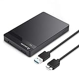 SALCAR Carcasa USB 3.0 para Discos Duros HDD SSD de 2.5', Estuche, Adaptador, Estuche para HDD y SSD SATA de 9,5mm 7mm 2,5' con Cable USB 3.0, no Requiere Herramientas.