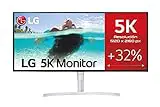 LG 34WK95U-W - Monitor Profesional UltraWide 5K WUHD de 86.4 cm (34'') con Panel NanoIPS (5120 x 2160 píxeles, 21:9, 450 cd/m², DCI-P3 98%, 1200:1, 5 ms GtG, 60 Hz) Color Blanco/ Plata