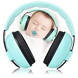 Orejeras con cancelación de ruido Reducción de ruido Protección para los oídos Defensores Protección auditiva 25dB NRR Auriculares con cancelación de sonido para bebés(Verde)