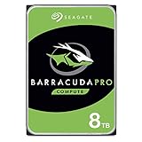 Seagate BarraCuda Pro, 8TB, Disco duro interno de alto rendimiento, HDD, 3,5' SATA 6 Gb/s, 7200 r.p.m., caché de 256 MB para PC, recuperación de datos, Paquete Abre-fácil (ST8000DMZ004)