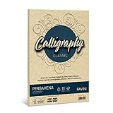Favini Pergamena Calligraphy A4 (210×297 mm) Crema de color - Papel (A4 (210x297 mm), Impresión láser/inyección de tinta, Crema de color, 90 g/m², 50 hojas)