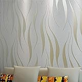 Takefuns Rollo de papel pintado geométrico abstracto moderno 3D para dormitorio, sala de estar, suministros para decoración del hogar, papel de pared en relieve