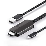 Yehua Adaptador HDMI para iPhone a TV, Cable HDMI 1080P para iPad, Adaptador AV Digital Cable para iPhone a TV/Monitor/Proyector(2M)