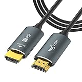 Twozoh Cable HDMI de fibra óptica 20M, 4K de fibra HDMI a HDMI Cable 4K/60Hz (4:4: 4 HDR10 HDCP2.2) 1440p 144Hz 18Gbps de alta velocidad UHD Fibra HDMI Cable