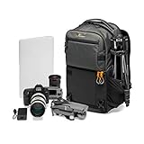 Lowepro LP37331-PWW Fastpack PRO BP 250 AW III - ກະເປົ໋າກ້ອງຖ່າຍຮູບ DSLR Mirrorless, ມີ QuickDoor Access, ຊ່ອງໃສ່ແລັບທັອບ 15", ສໍາລັບກ້ອງ Nikon D850, 300D Ripstop