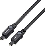 Amazon Basics - Cable óptico de audio digital Toslink (1 m), para Televisión, Negro