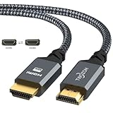 Twozoh 4K HDMI केबल शॉर्ट 0,3M, HDMI केबल 2.0 नायलॉन ब्रेडेड हाई स्पीड 4K@60Hz 18Gbps PS5, PS3, PS4, PC, प्रोजेक्टर, 4K UHD TV/HDTV, Xbox के साथ संगत