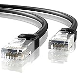 Mr. Tronic 50m Cable de Red Ethernet Latiguillo | CAT6, AWG24, CCA, UTP, RJ45 (50 Metros, Negro)