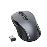 TECKNET Ratón Inalámbrico Silencioso Mouse Inalámbrico Portátil 2.4G, 6 Botones, 3 dpi Ajustable (1000/1500/2000) para Ordenador, PC, Chromebook