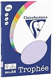 Clairefontaine Trophée - Mini resma de papel, 100 hojas, A4, 21 x 29.7 cm, color morado