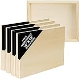 बेले वौस अनफिनिश्ड वुड पेंटिंग कैनवस (5 का पैक) - 25 x 30 सेमी - मिश्रित मीडिया के लिए बासवुड बोर्ड, डालना, शिल्प, मटमैला